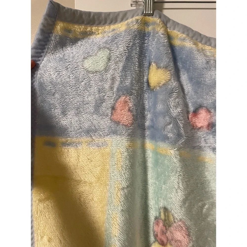 Vintage Precious Moments Girl Boy Hearts Throw Crib Soft Blanket 29